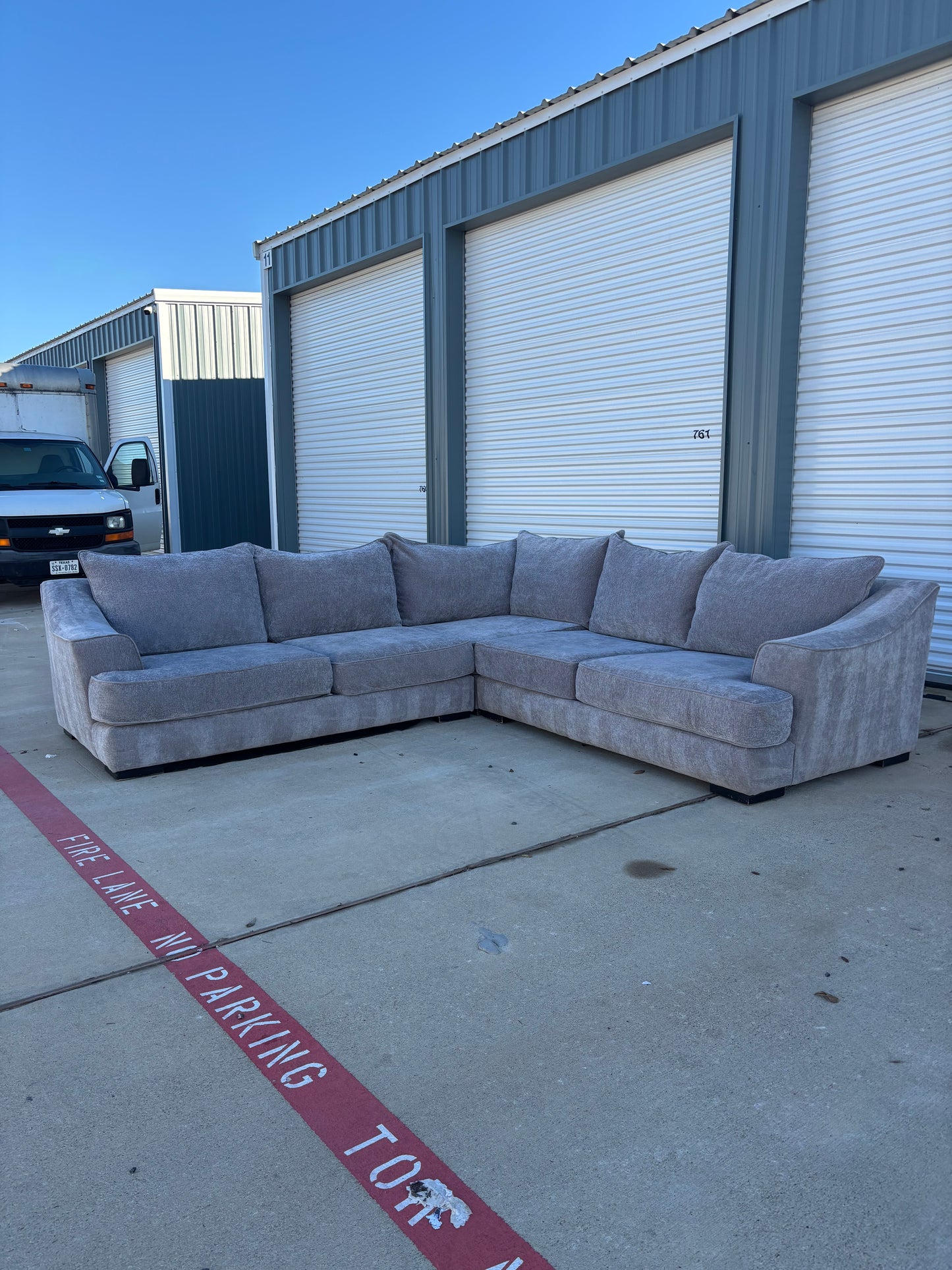Oversized Grey L Sectional Couch