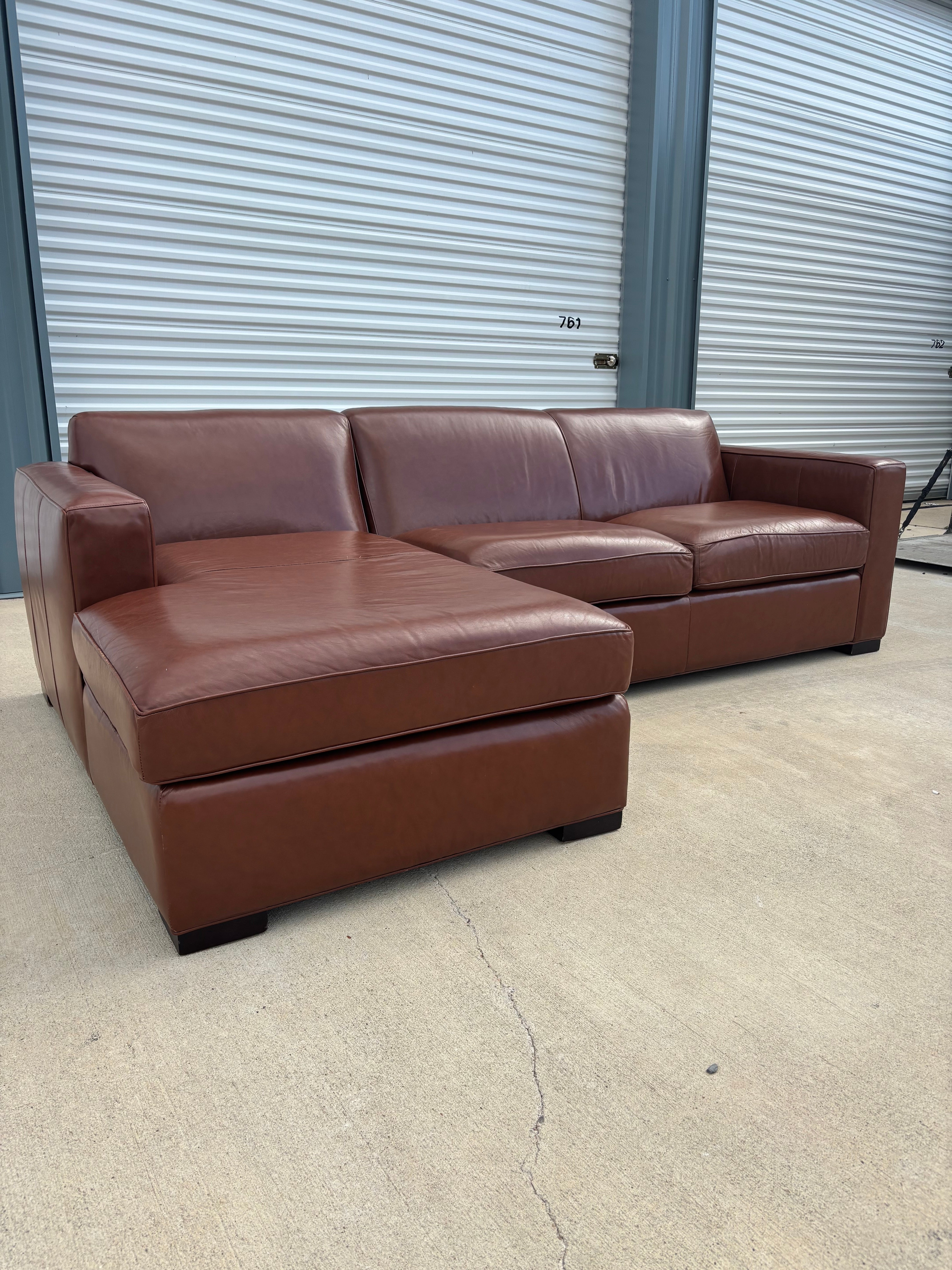 Leather Room & Board Metro Sectional - Thumbnail 4