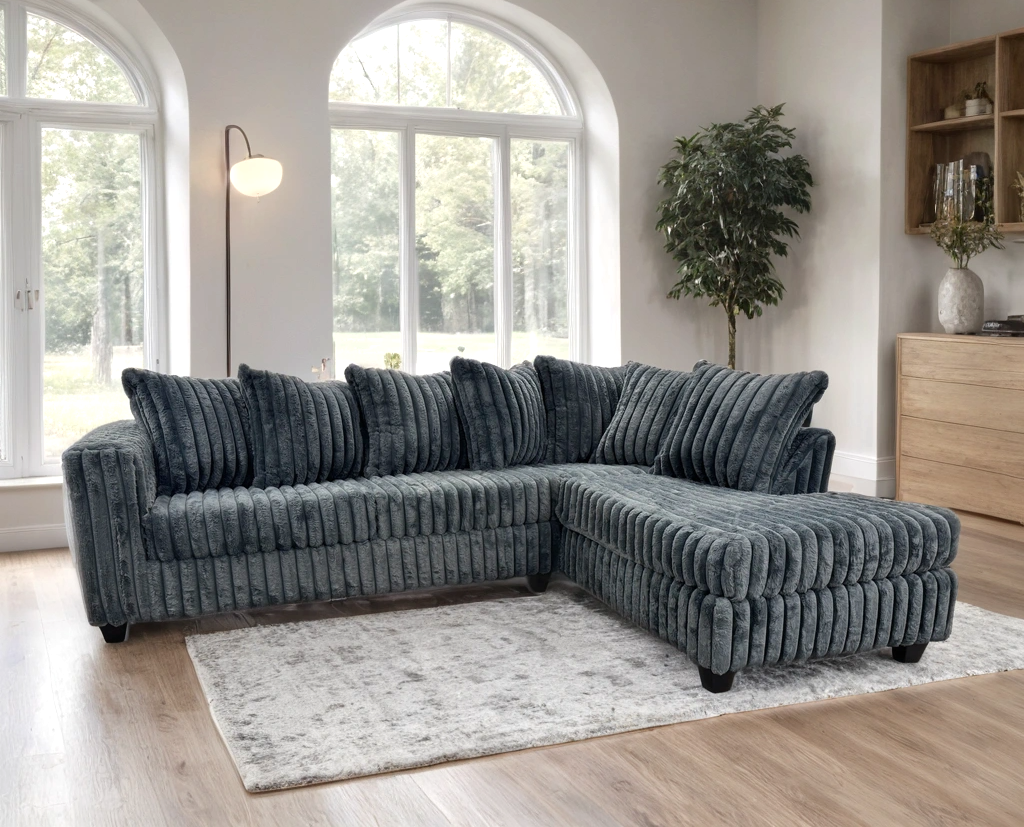 510 Fluffy Sectional Couch
