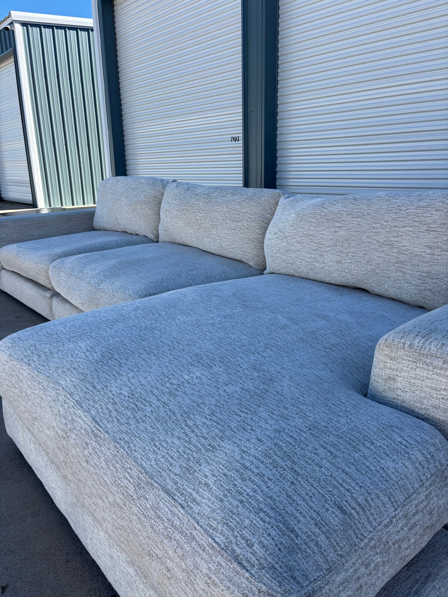 Beige Oversized Cindy Crawford Sectional