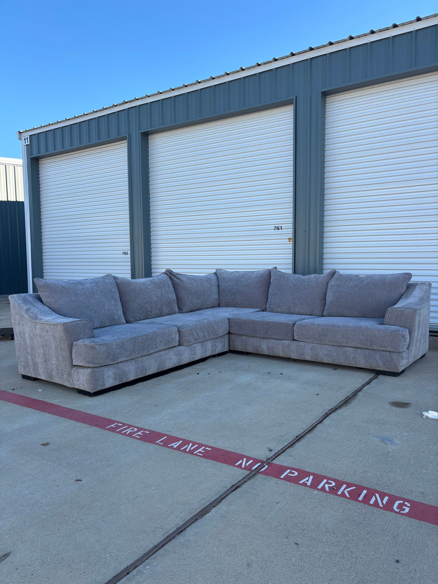 Oversized Grey L Sectional Couch