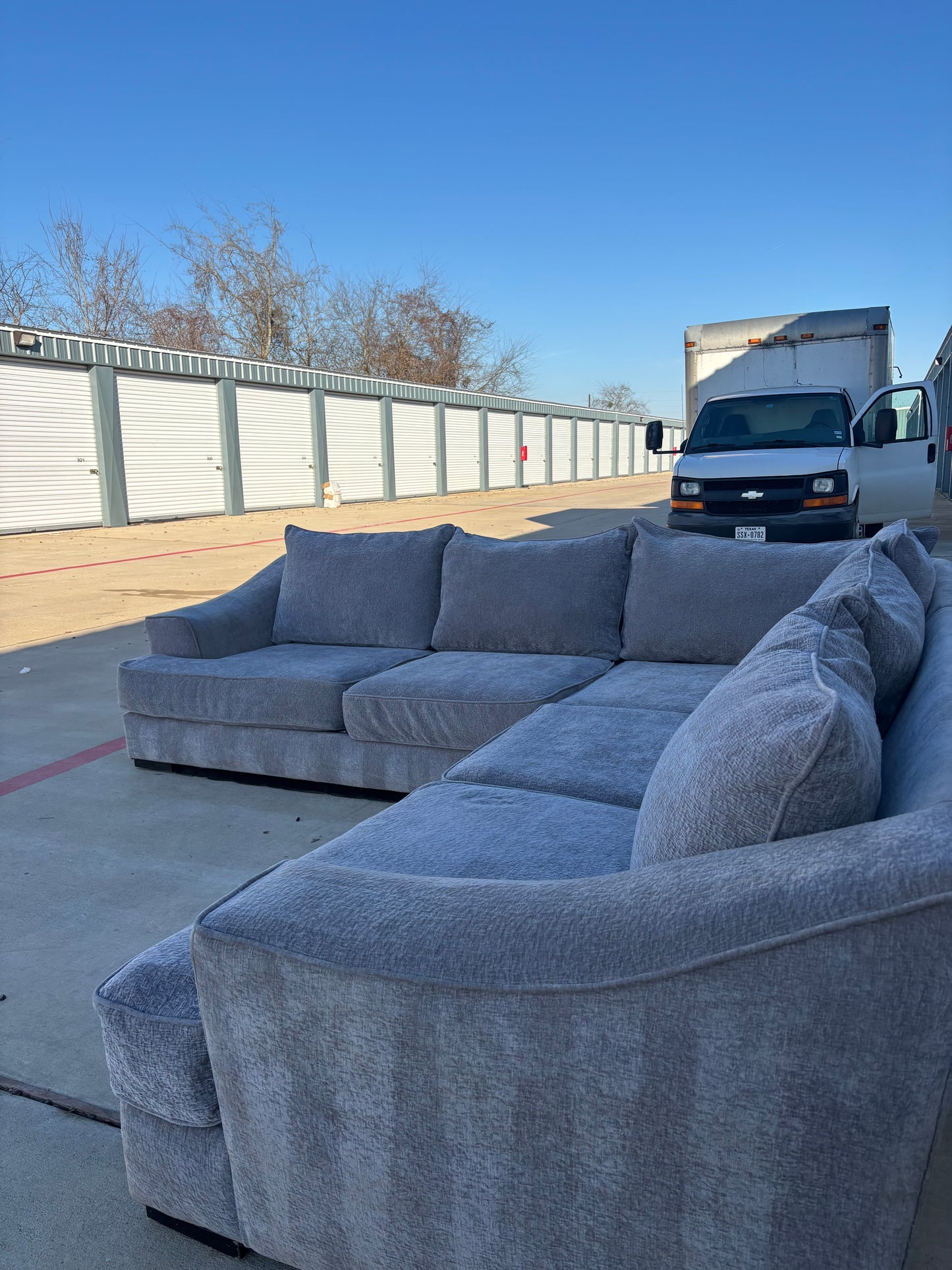Oversized Grey L Sectional Couch