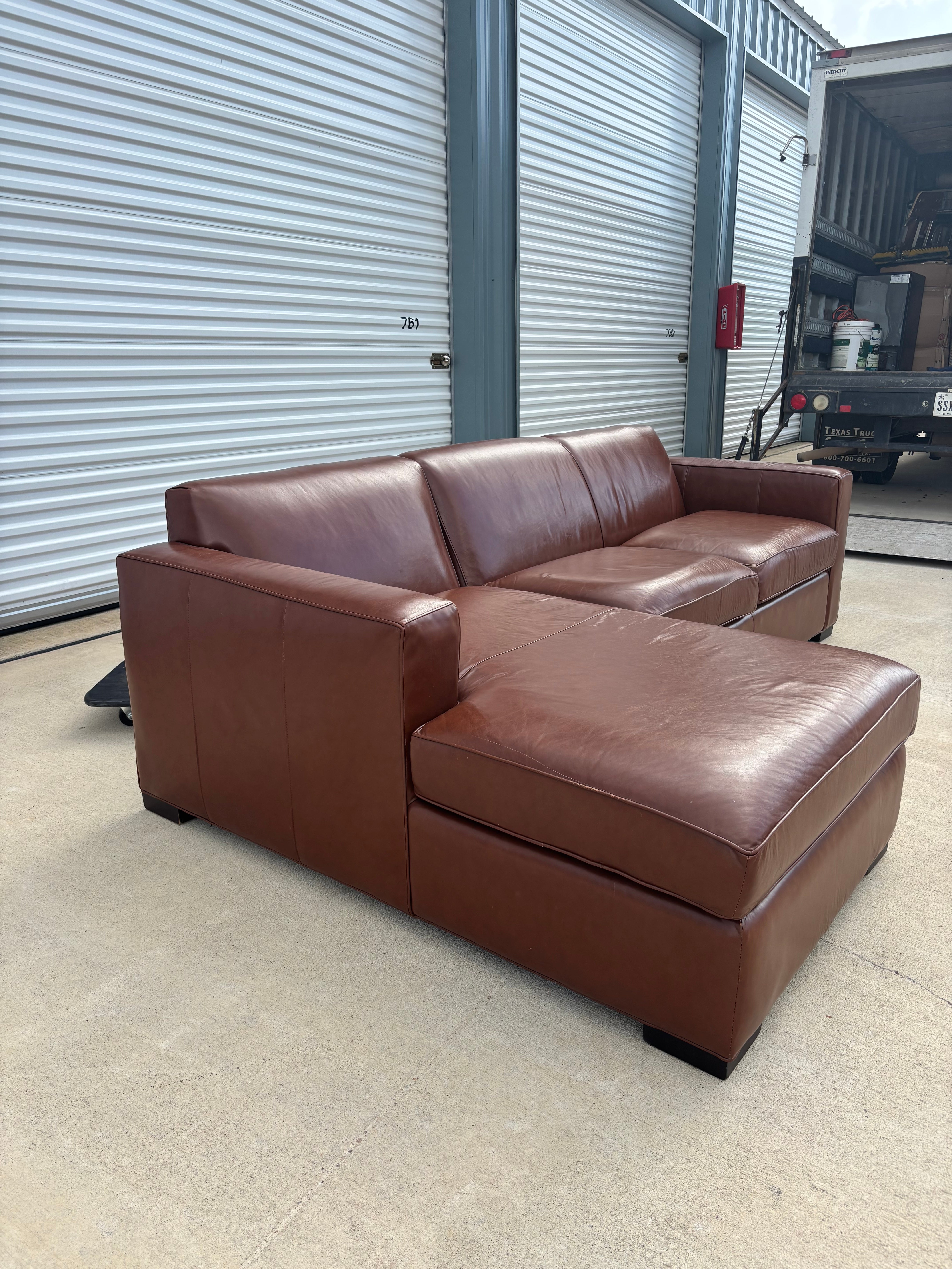 Leather Room & Board Metro Sectional