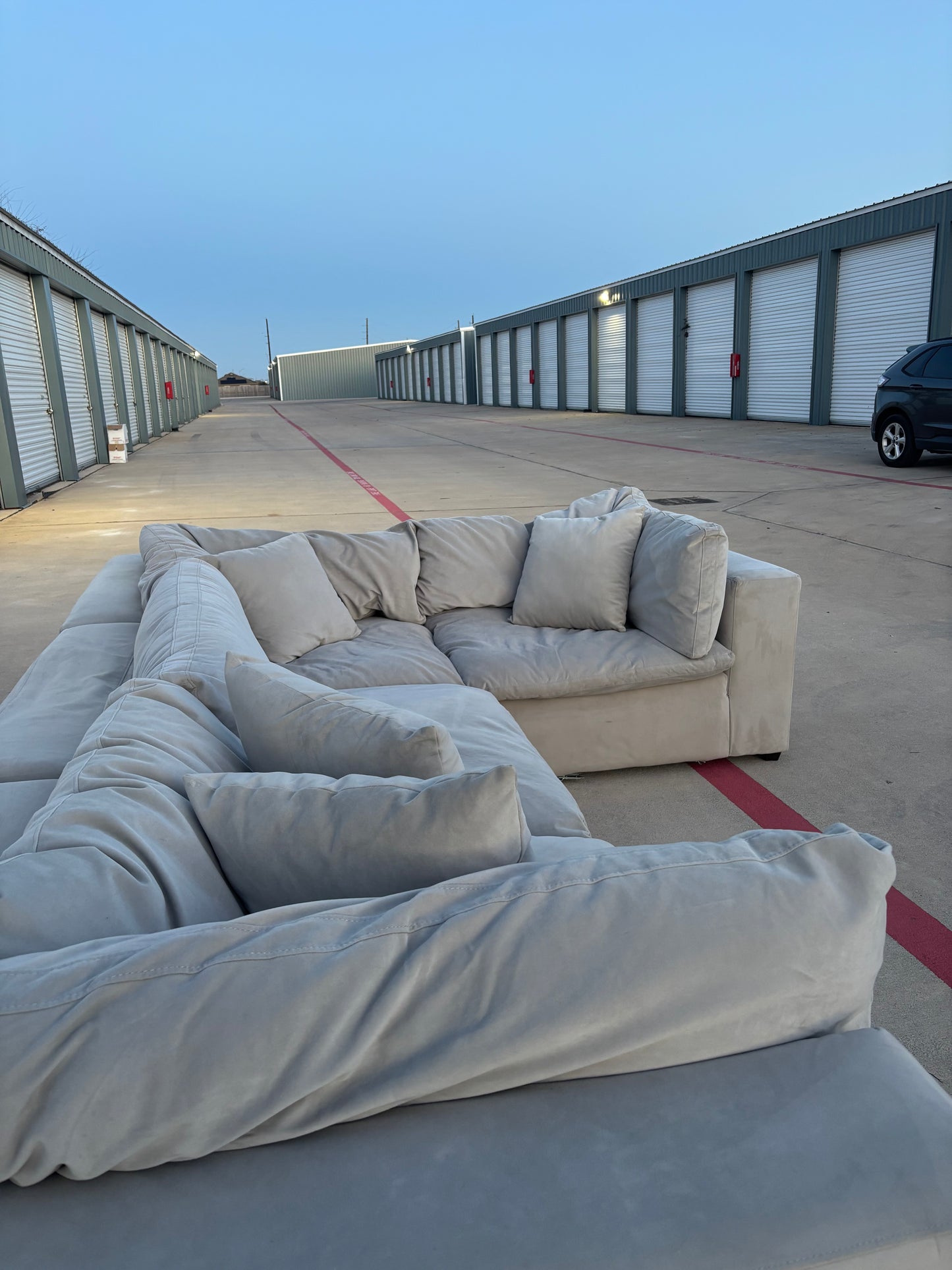 Gray Cloud 4 Piece Modular Sectional Couch