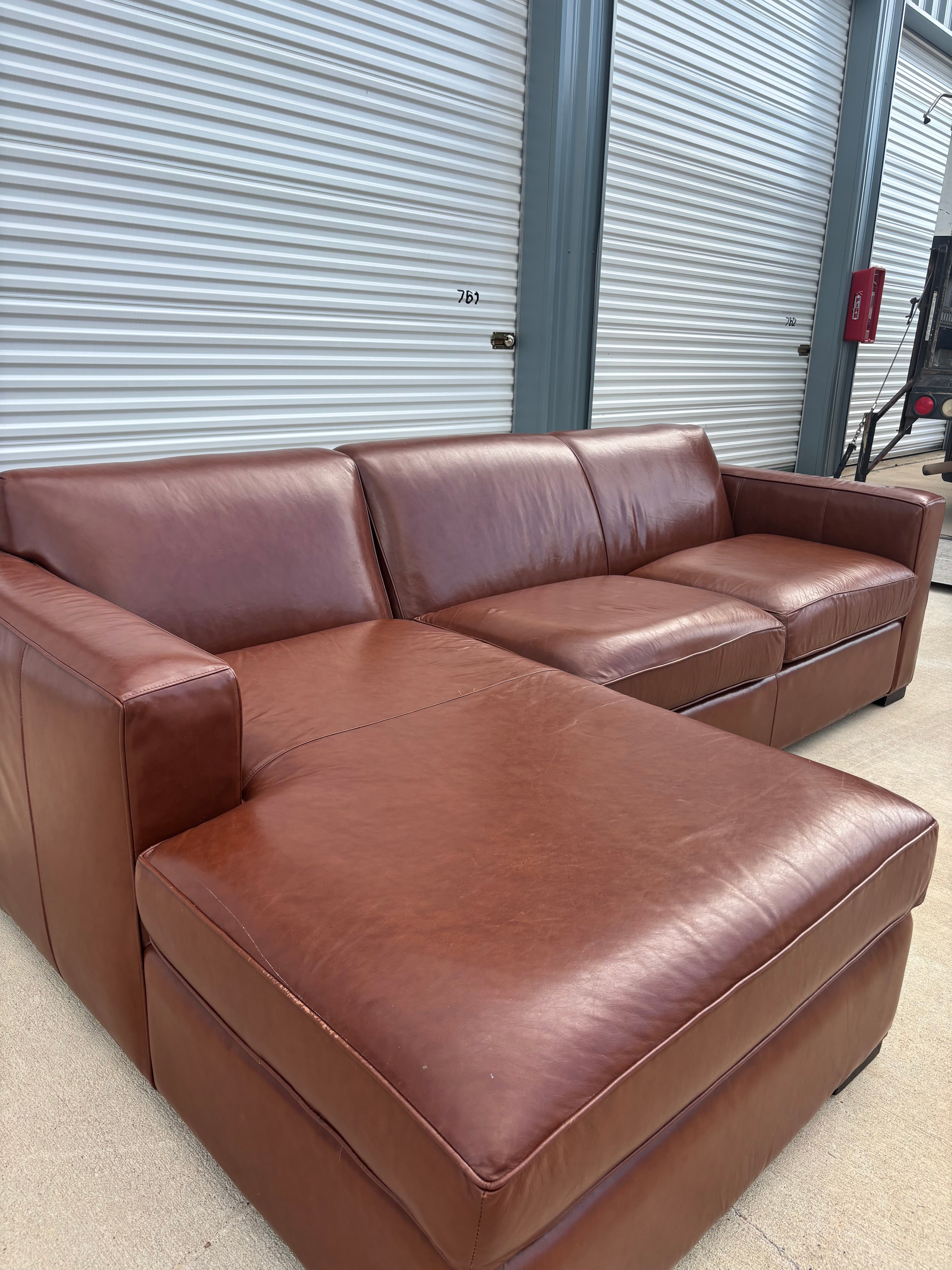 Leather Room & Board Metro Sectional - Thumbnail 2