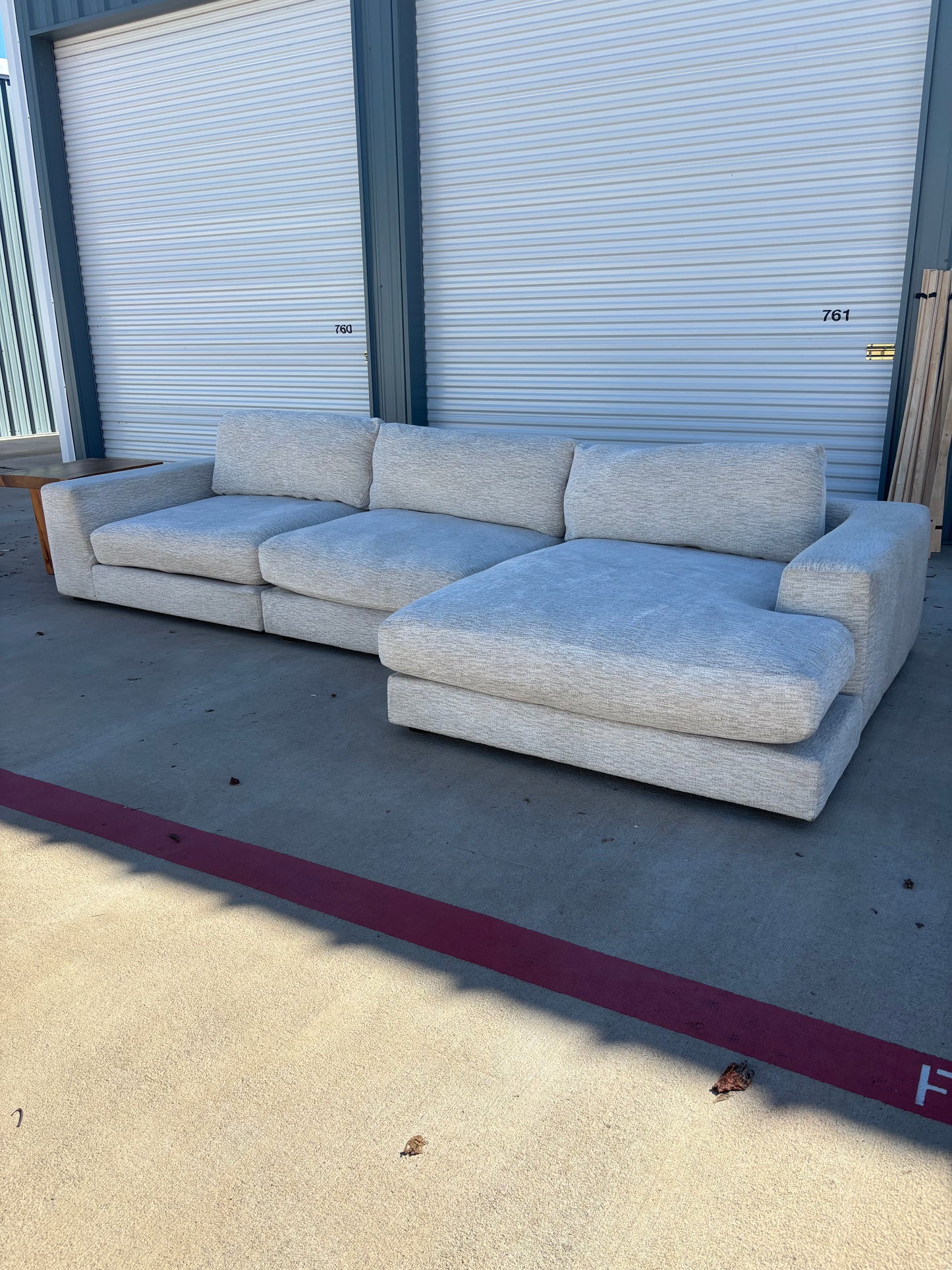 Beige Oversized Cindy Crawford Sectional