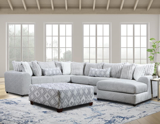 Oversized Light Gray Sectional