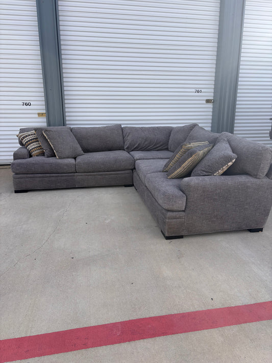 Grey Oversized Cindy Crawford sectional couch