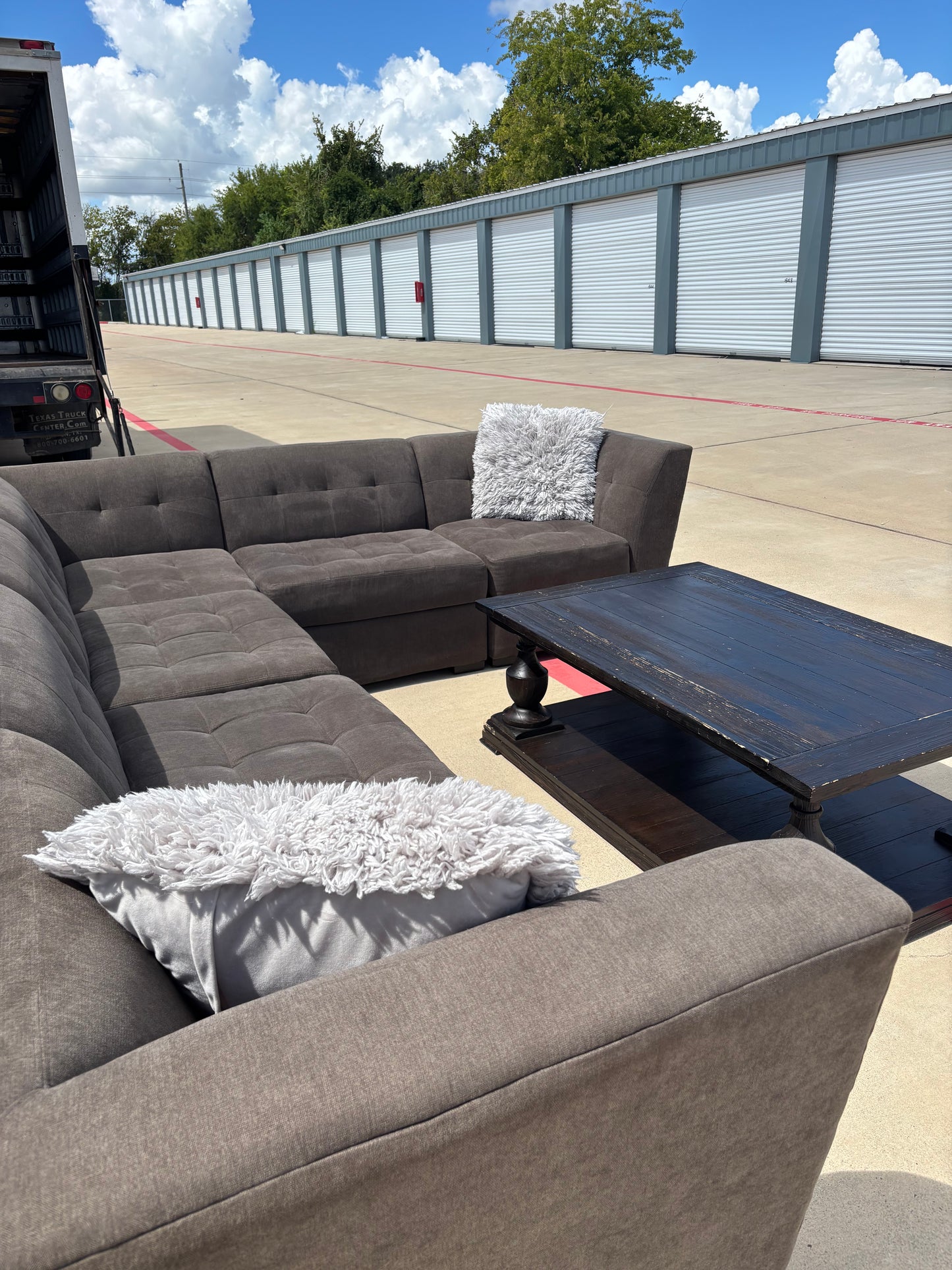Charcoal Grey Modular Sectional Couch