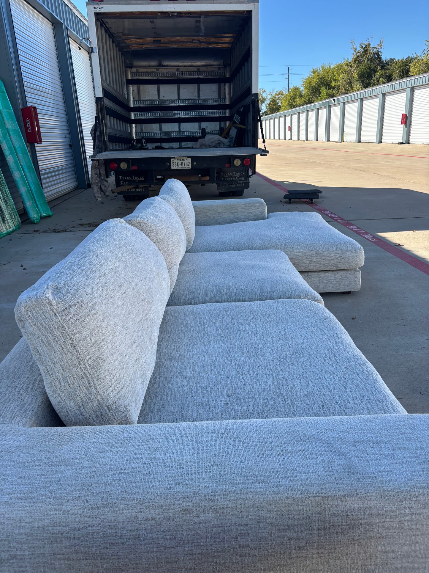 Beige Oversized Cindy Crawford Sectional