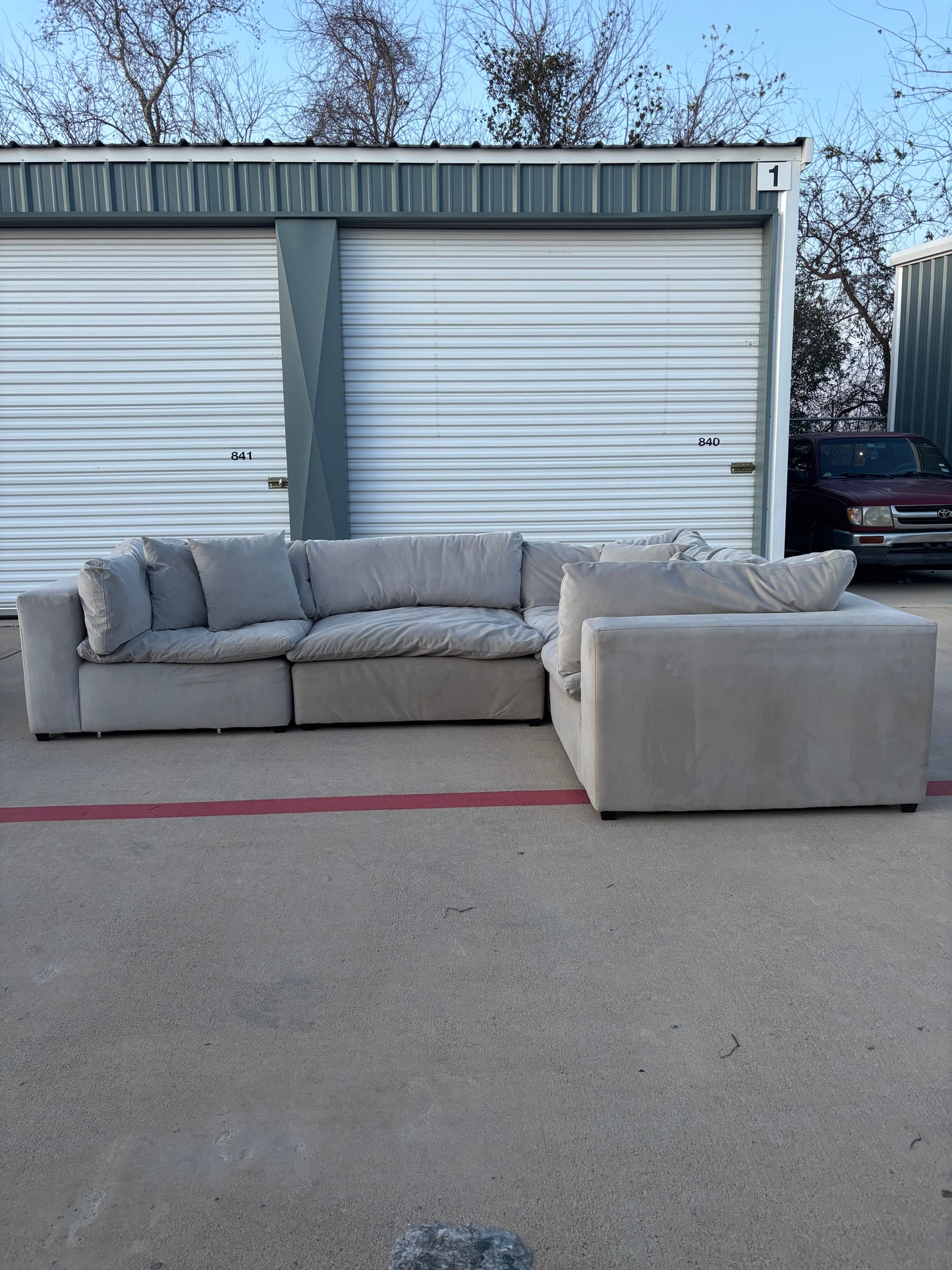 Gray Cloud 4 Piece Modular Sectional Couch