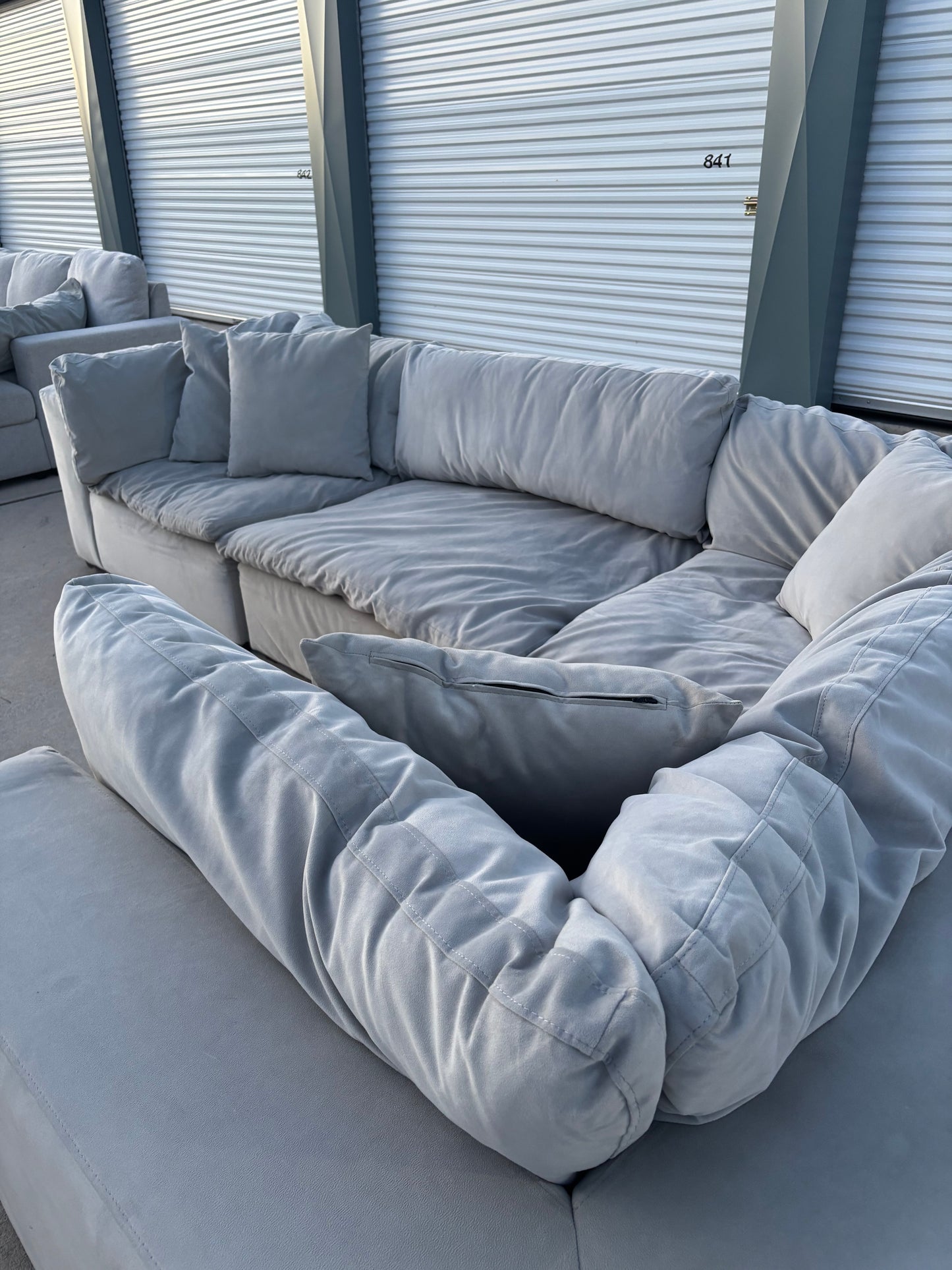 Gray Cloud 4 Piece Modular Sectional Couch