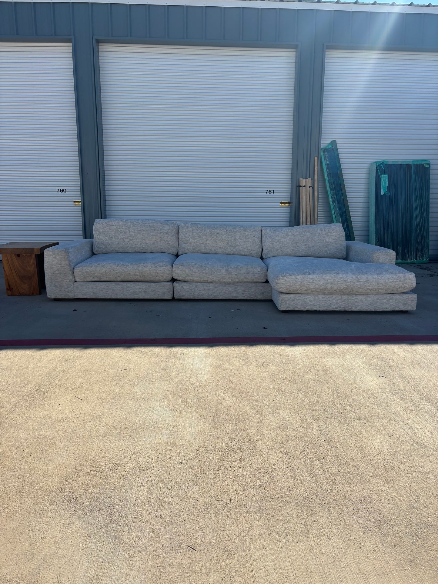 Beige Oversized Cindy Crawford Sectional