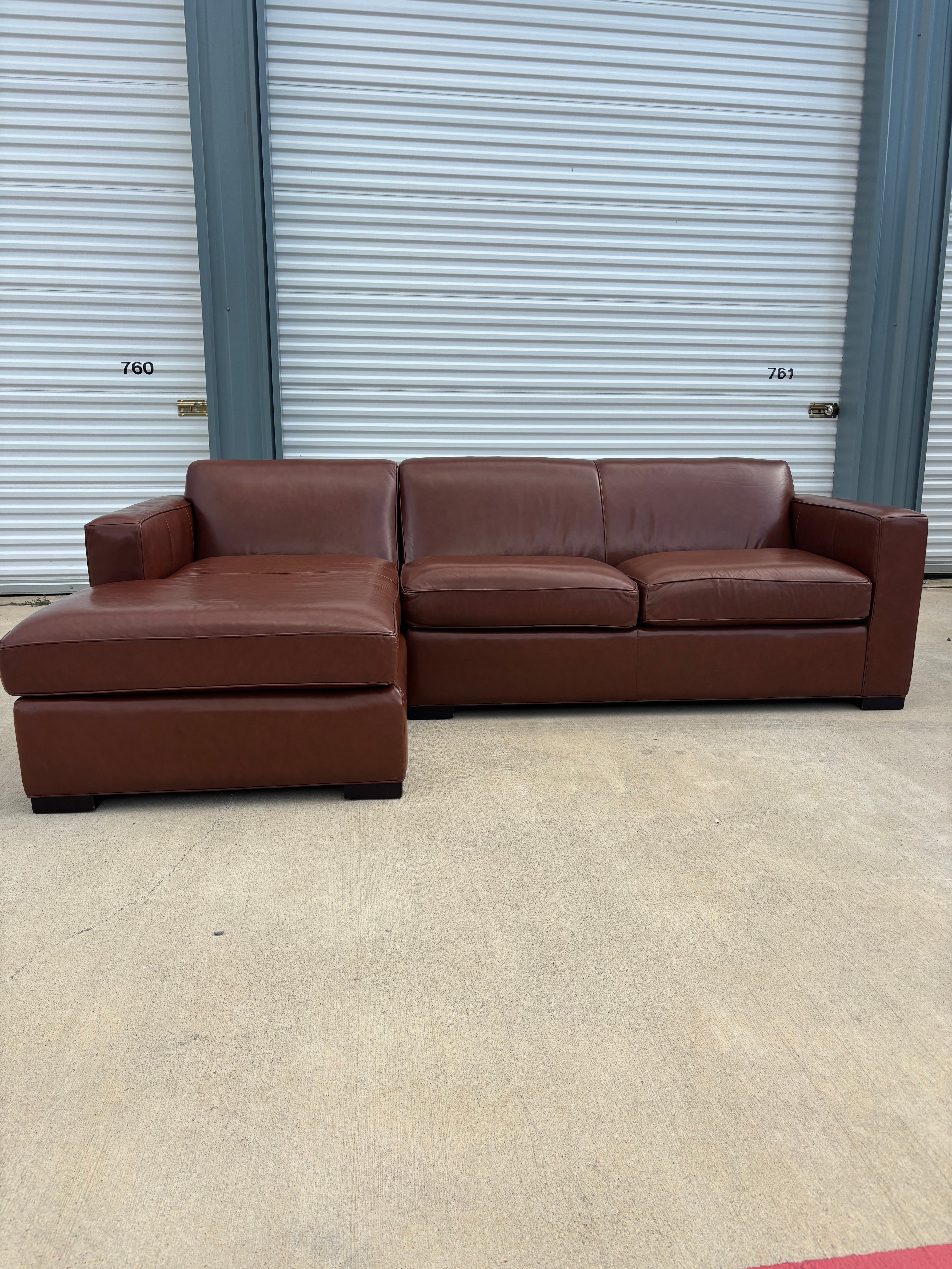 Leather Room & Board Metro Sectional - Thumbnail 3