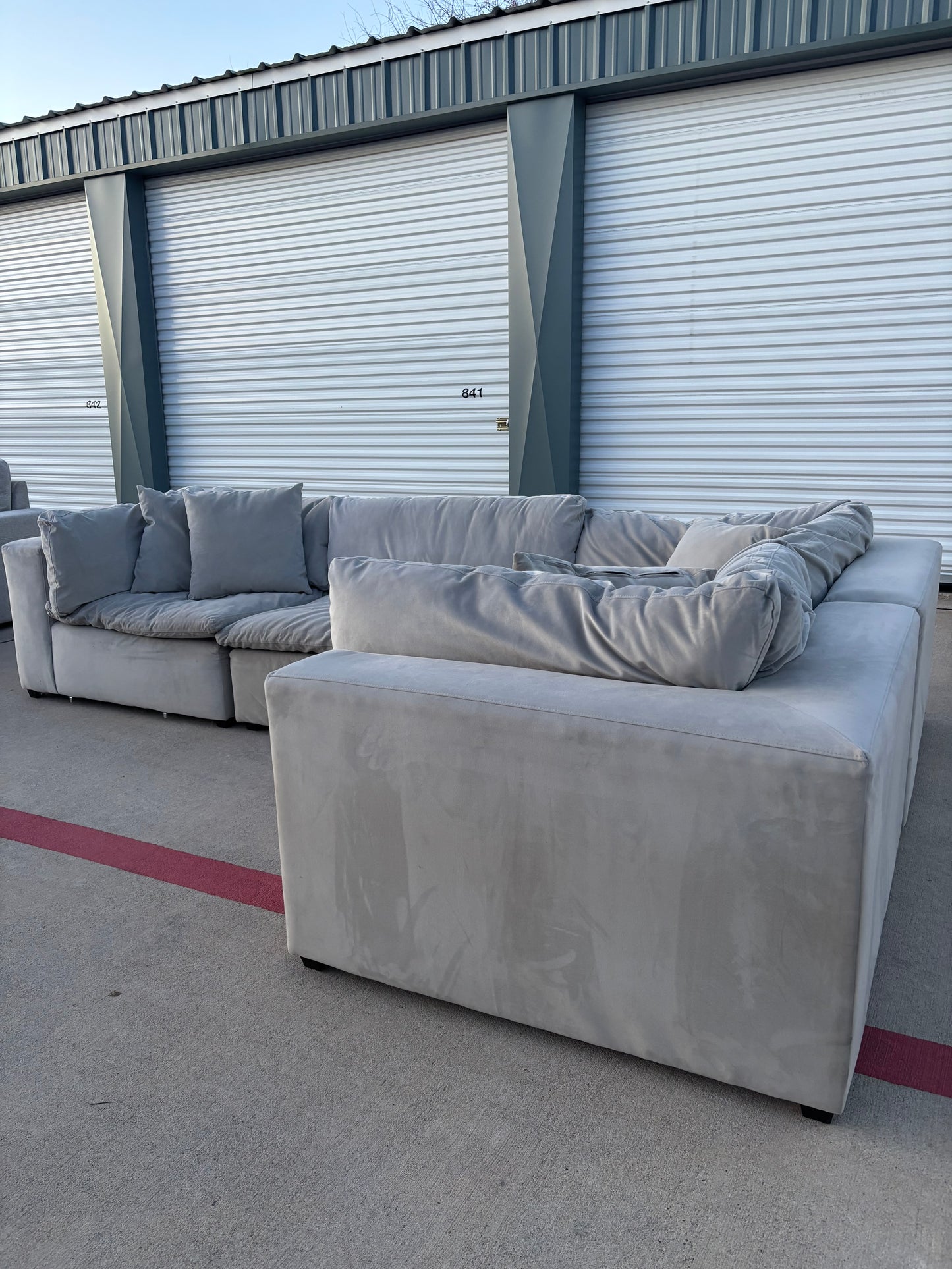 Gray Cloud 4 Piece Modular Sectional Couch