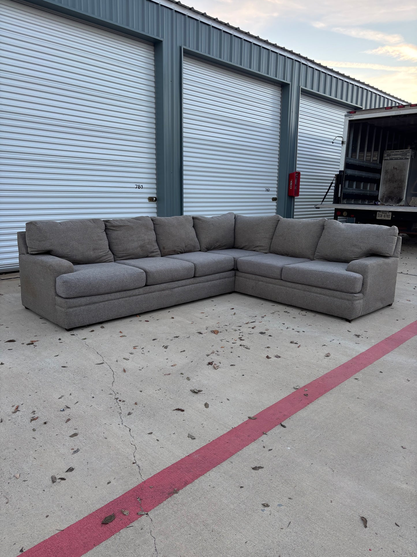 Grey L Shape Sectional