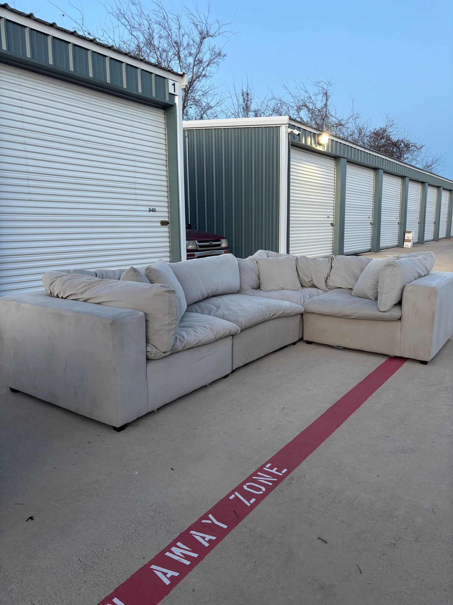 Gray Cloud 4 Piece Modular Sectional Couch