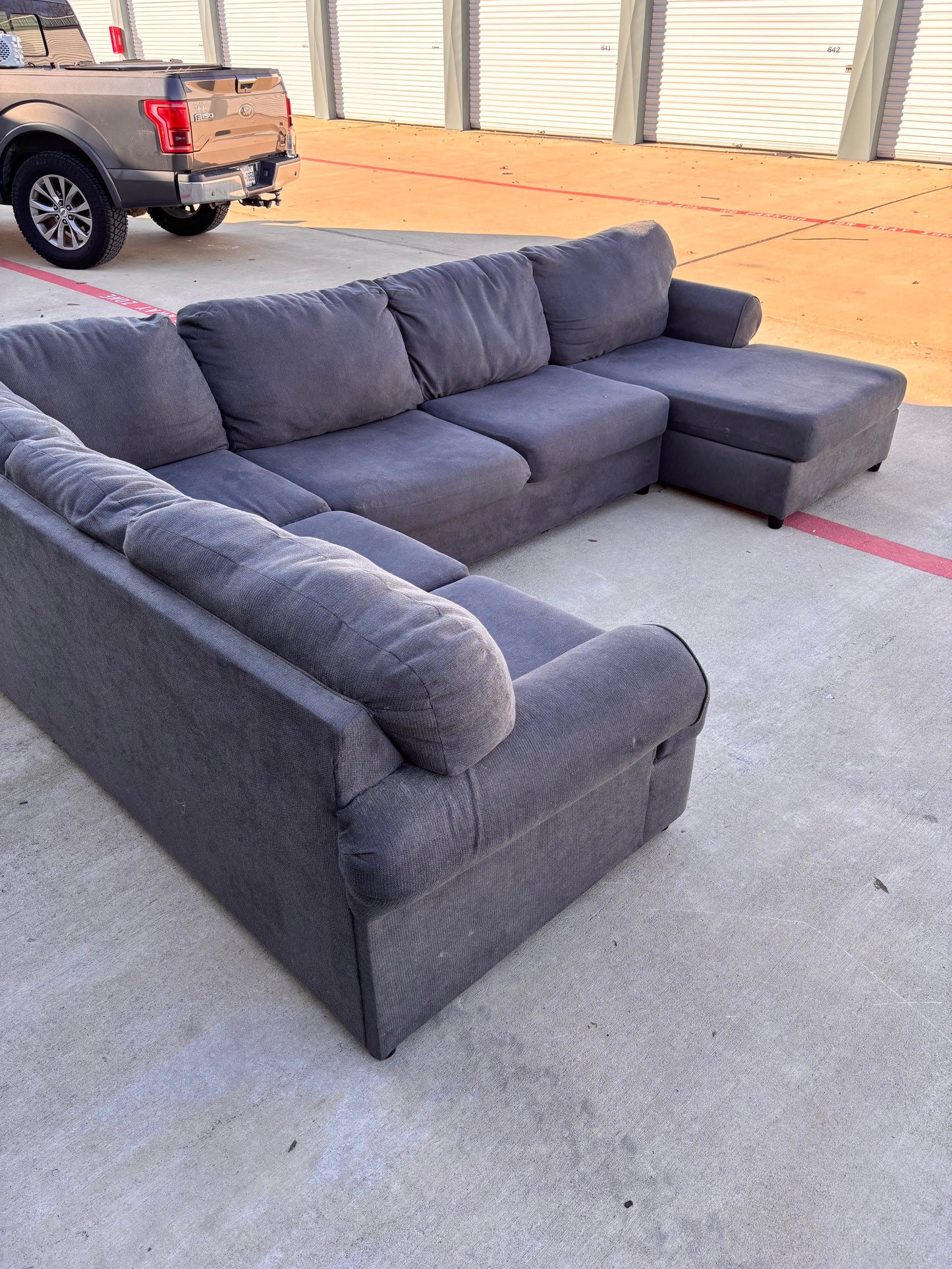 Dark Grey Ashley Furniture U Sectional