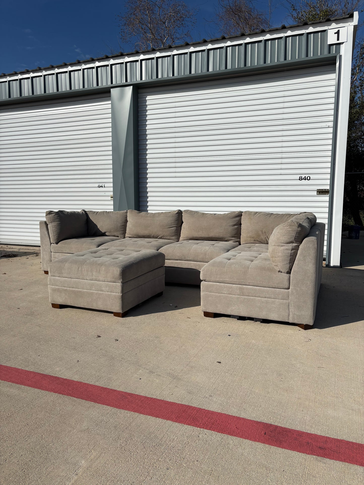 Light Grey Thomasville Sectional Couch