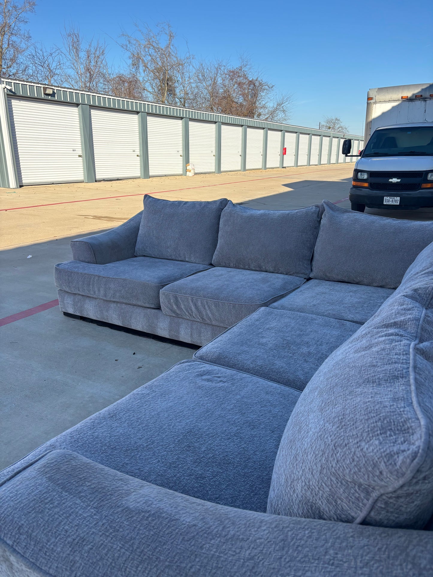 Oversized Grey L Sectional Couch