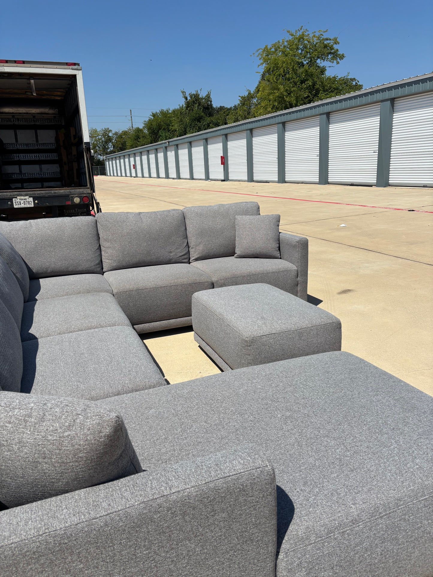 Grey Thomasville Sectional + Accent Chairs