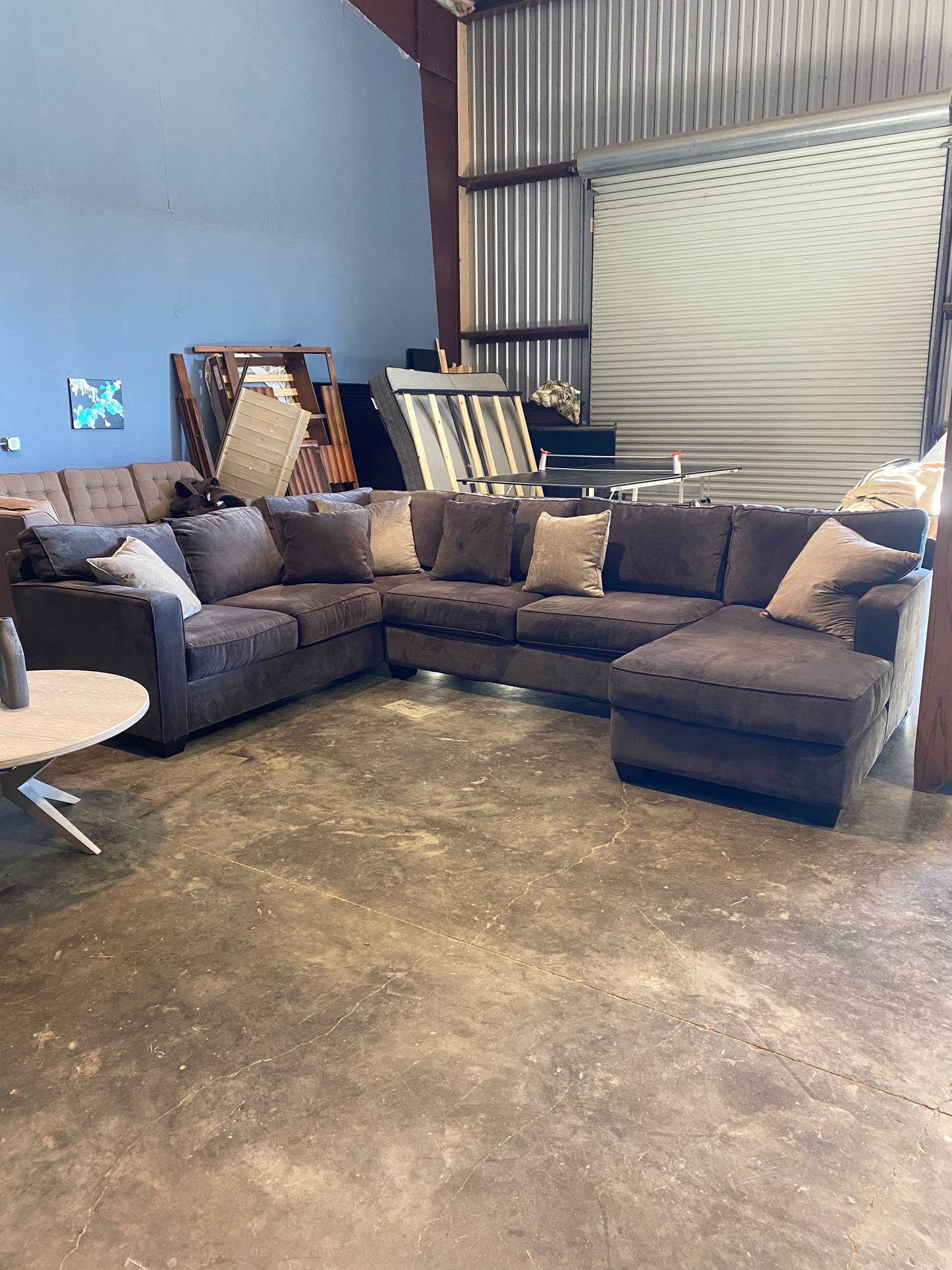 Beautiful Dark Grey Sectional Couch