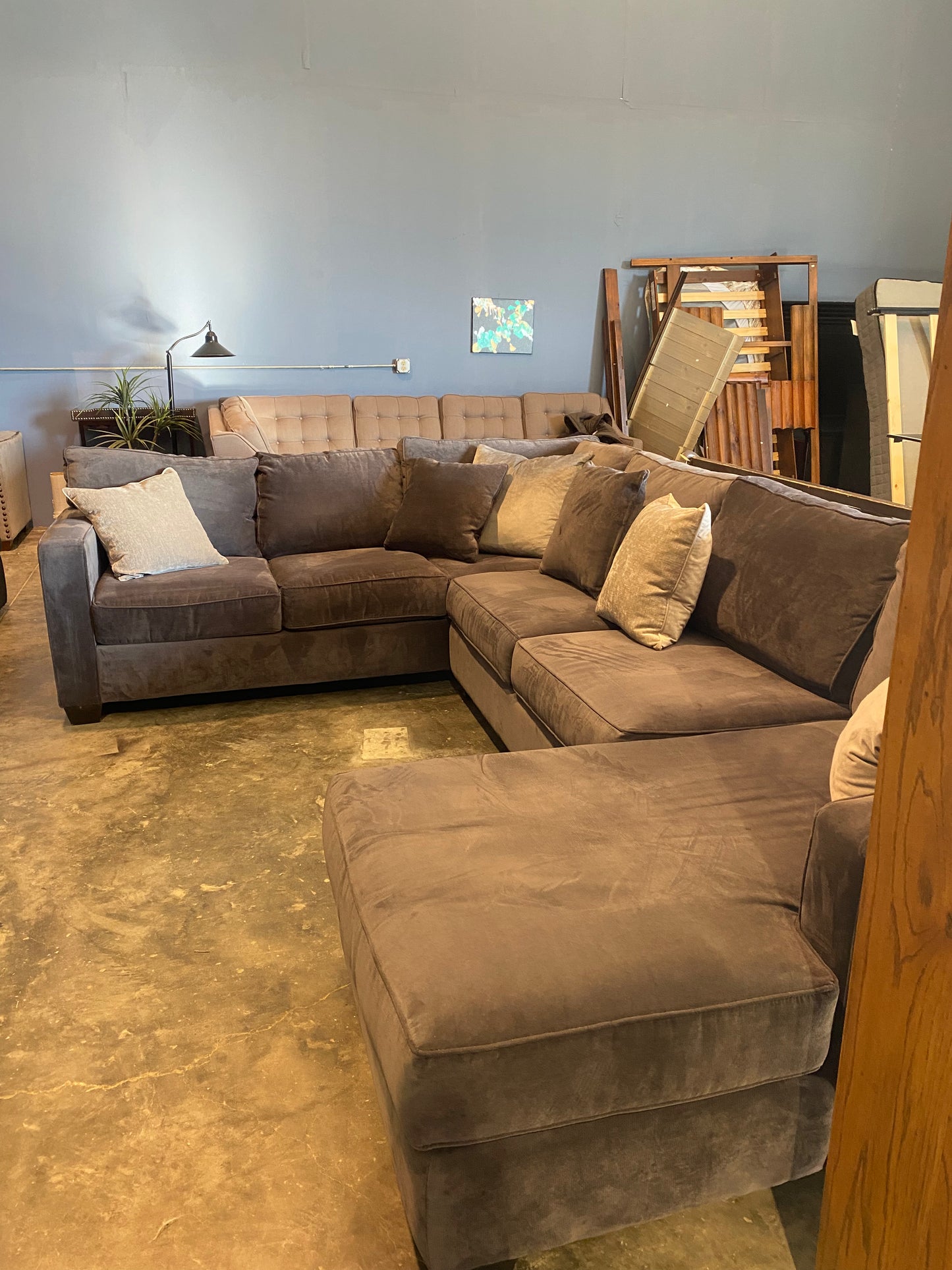 Beautiful Dark Grey Sectional Couch