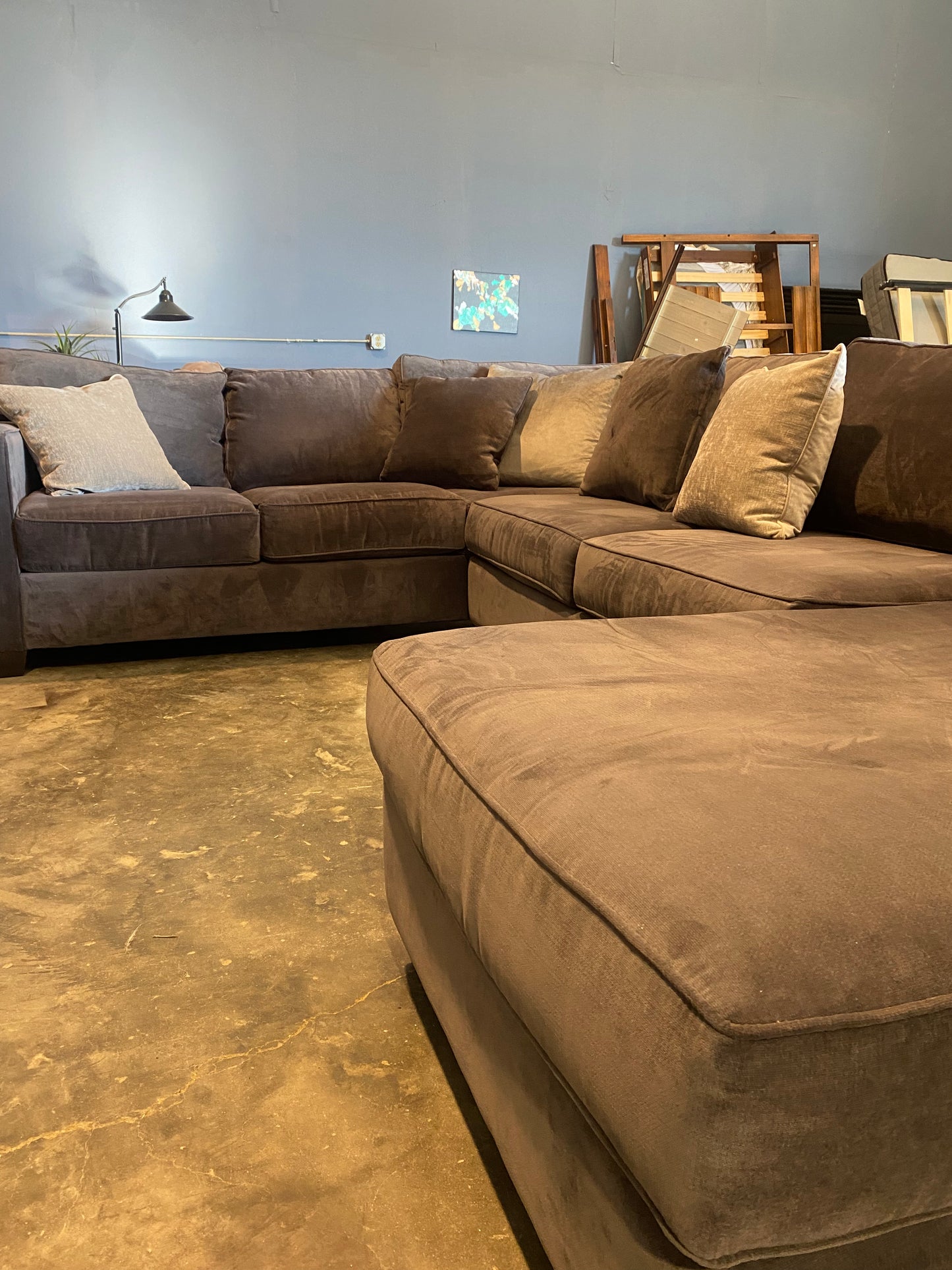 Beautiful Dark Grey Sectional Couch