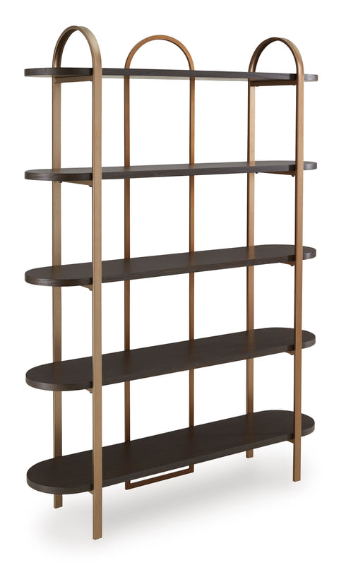 Ashley Brentmour Brown & Gold Bookcase