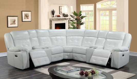 Amazon White  Power Reclining Sectional Couch