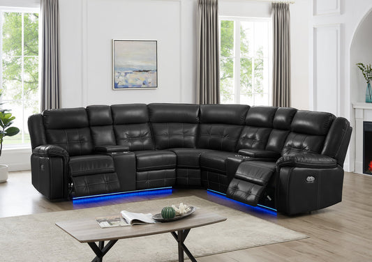 Amazon Black Power Reclining Sectional Couch