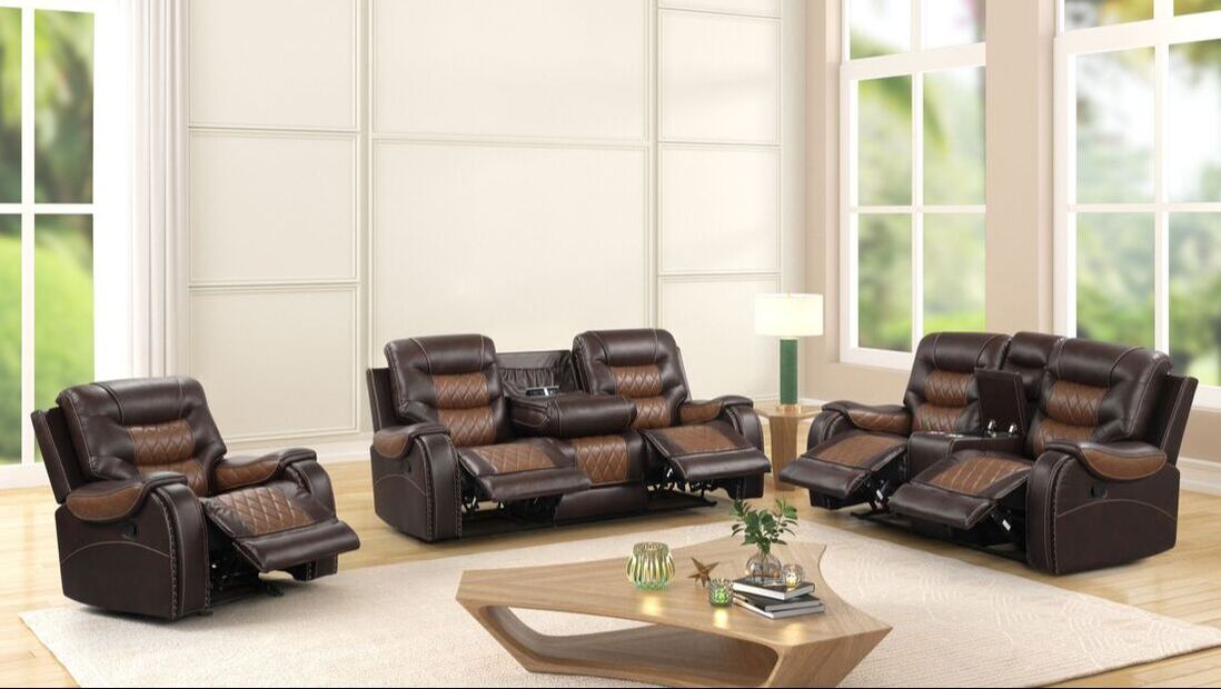 Ashley Brown 3 Piece Reclining Living Room Set