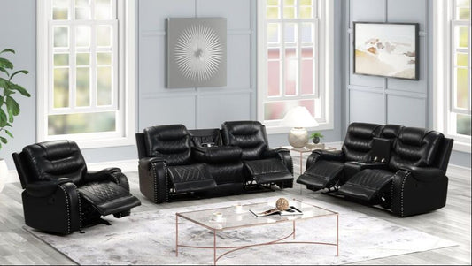 Ashley Black 3 Piece Reclining Living Room Set