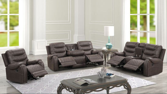 Ashley Chocolate 3 Piece Reclining Living Room Set