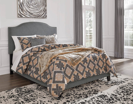B100 Gray Platform Bed King/Queen
