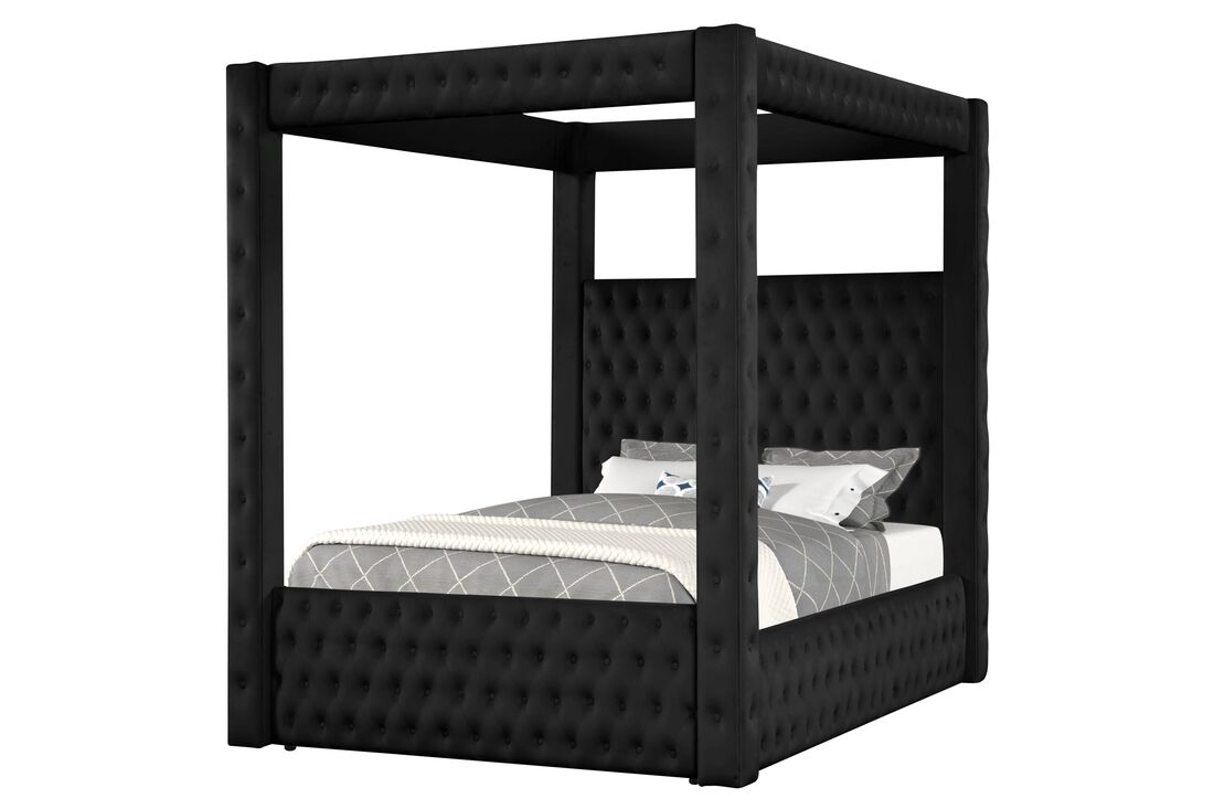 Castle Black Platform Bed King/Queen