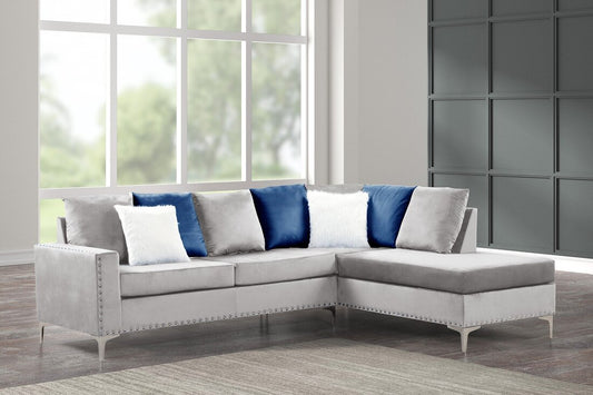 Cindy - Silver Reversible Sectional