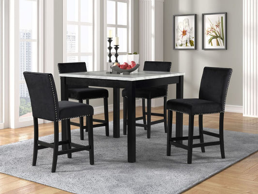 Dior Black 5 Piece Dining Set