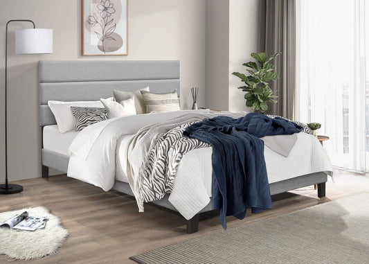 HH610 Grey Platform Bed King/Queen/Full/Twin