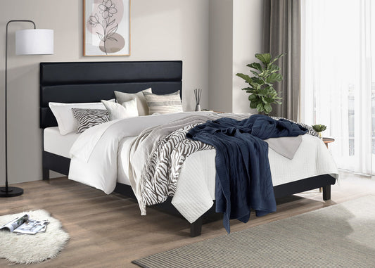 HH620 Black PU Platform Bed King/Queen/Full/Twin