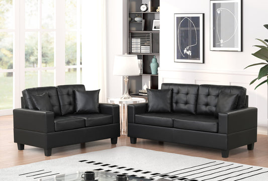 Black Sofa & Loveseat