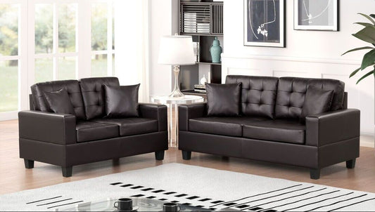 Espresso Sofa & Loveseat