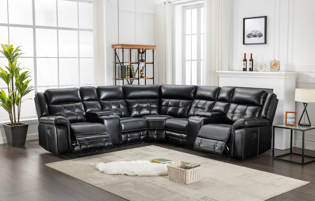 Jacob Black Reclining Sectional Couch