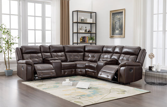 Jacob Brown Reclining Sectional Couch