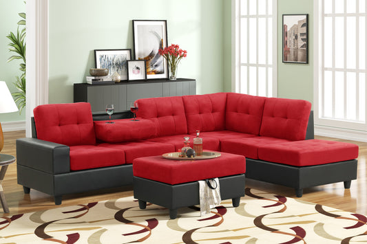 Heights Reversible Sectional + Storage Ottoman Set