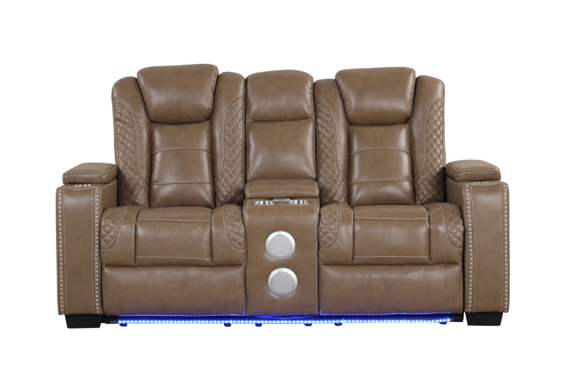 Stefano Brown 3pc Reclining Living-room Set