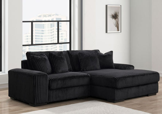 SUNDAY BLACK 2PC Sectional