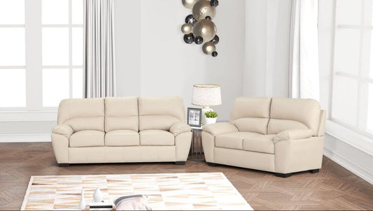 Tiffany Taupe 2 Piece Living Room Set Sofa & Loveseat