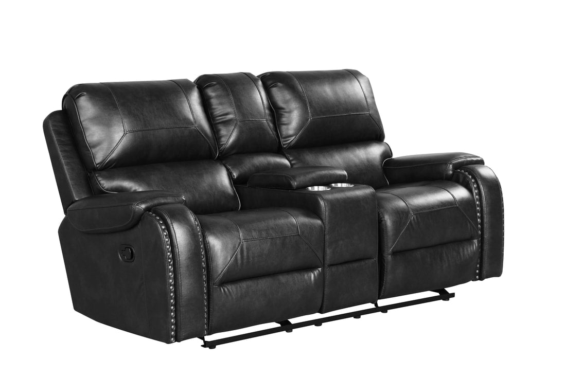 Titan Black Oversized 3 Piece Reclining Living Room Set