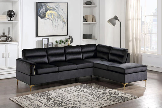 Vogue Black Sectional